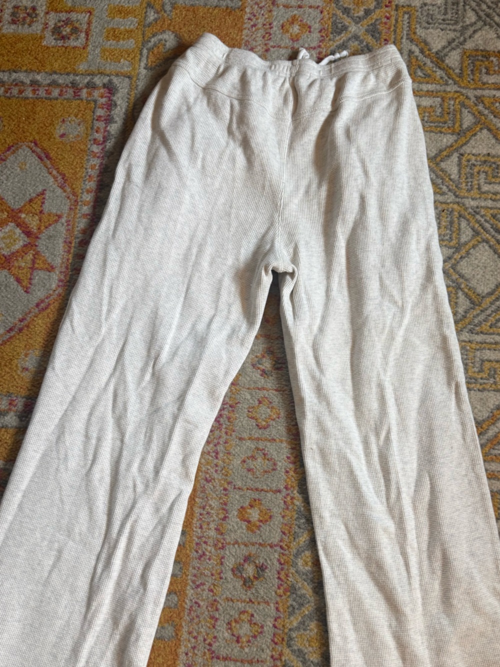 Brandy Melville 100% Cotton Light Grey Anastasia Waffle Sweatpants - Picture 8 of 11